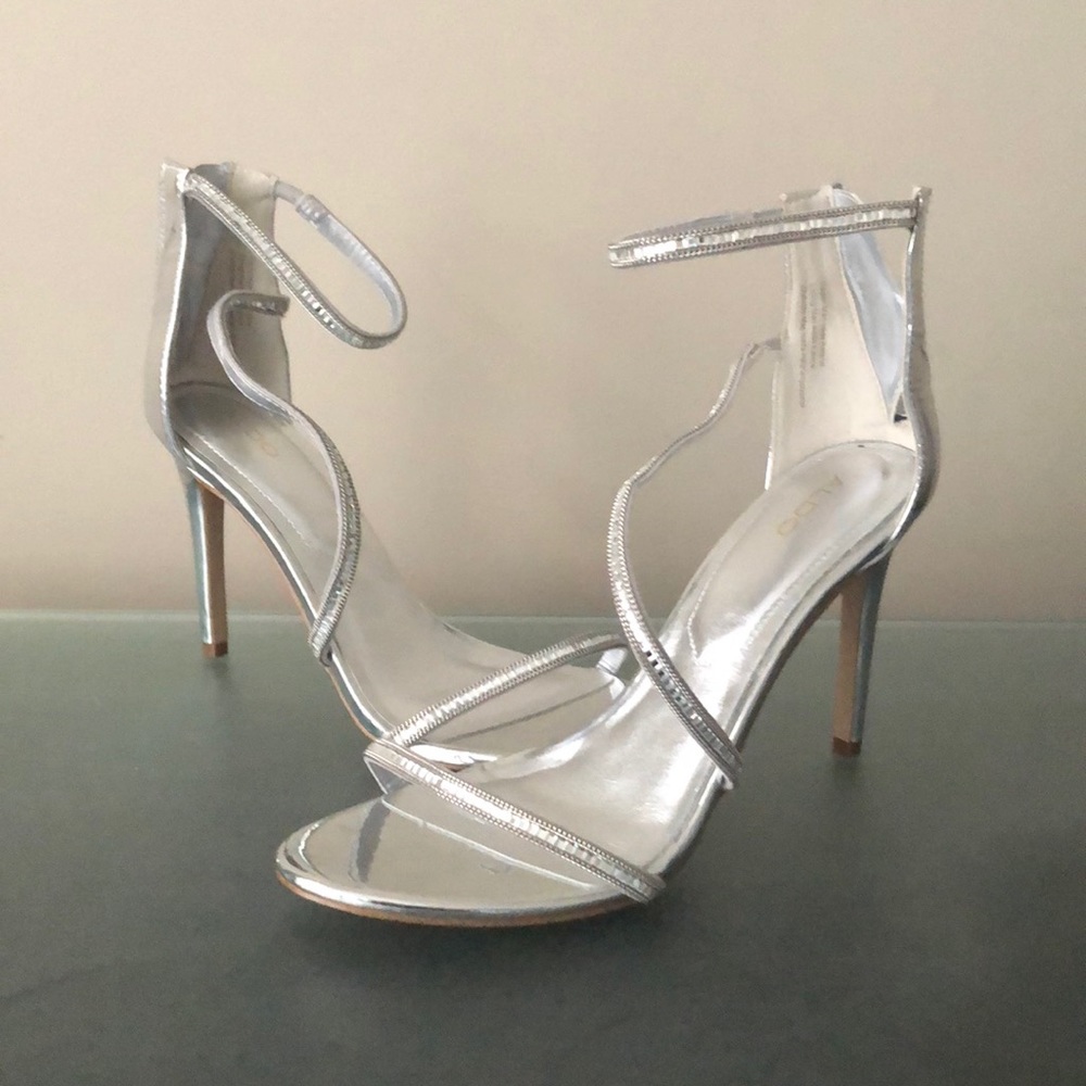 Aldo sliver sandal. Brand new, no box.